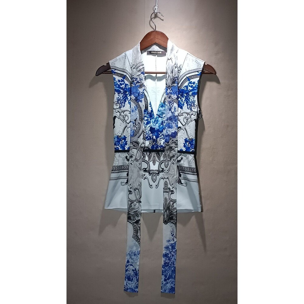 Roberto Cavalli Floral silk blouse